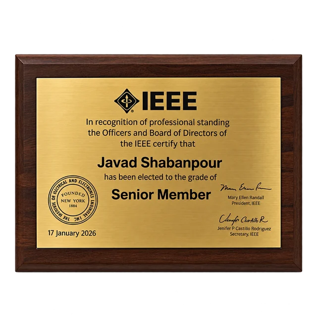 IEEE Senior Member gold plaque